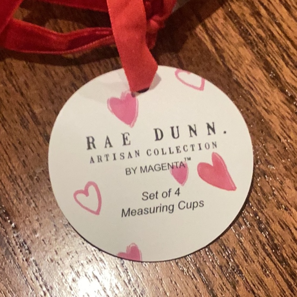 Rae Dunn Pink heart cutout measuring cups - Picture 8 of 8